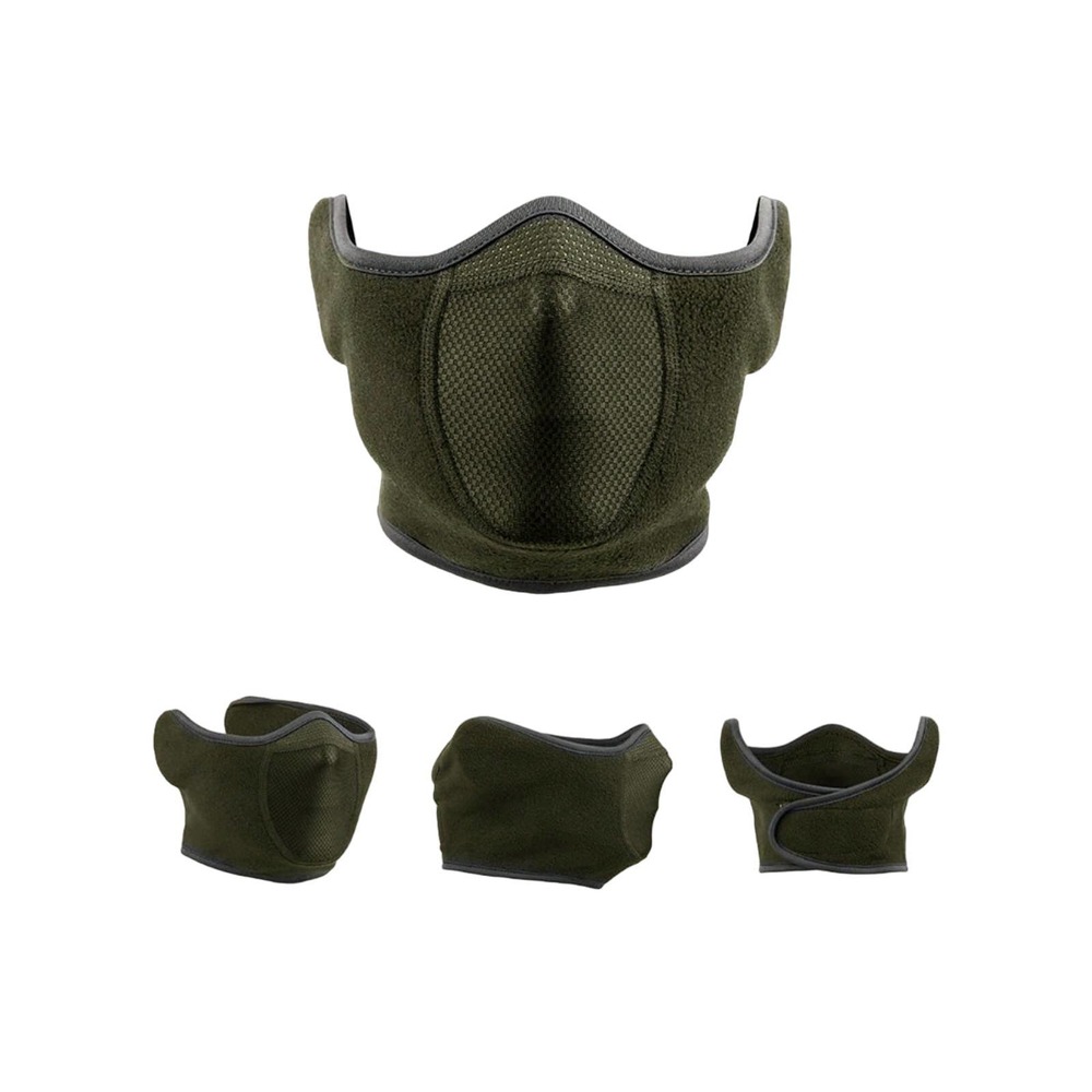 1pc Men's Windproof Frostproof Face & Neck Mask With Ear Cover-GREEN